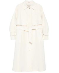 Herno - Jassen ,Wit ,Trenchcoat Met Riem - Lyst