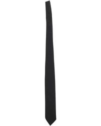Paoloni - Accessoires ,Zwart ,Polyester Zwarte Satijnen Stropdas 100% Polyester - Lyst