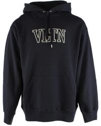 Valentino - Hoodies & Sweatvesten ,Blauw ,Katoen /Groene Katoenen Trui - Lyst
