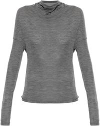 Victoria Beckham - Tops ,Grijs ,Wol Lange Mouwen Top - Lyst