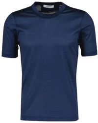 Gran Sasso - T-shirt in seta con collo a giro e maniche corte - Lyst