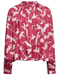 Silvian Heach - Gedrukte Blouse Met Gerimpelde Kraag - Lyst