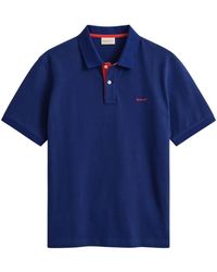 GANT - Contrast Piqué Polo - Lyst