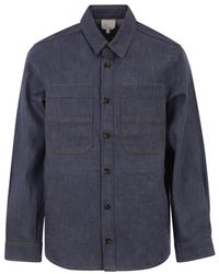 A.P.C. - Overhemden ,Blauw ,Katoen Noah Jacket - Lyst