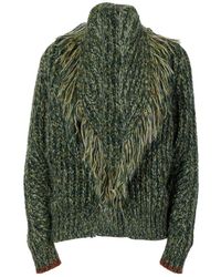 SKILLS & GENES - Strickjacke mit tiefem v-ausschnitt und fransen - Lyst