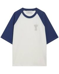 Ami Paris - Tops ,Wit ,Katoen Ss Boxy Fit T-Shirt - Lyst
