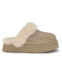 UGG - Gemütliche Wildleder-Slides Mit Schaffellkragen - Lyst
