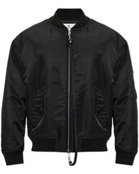 Courreges - Logo-Embroidered Zip-Up Bomber Jacket - Lyst