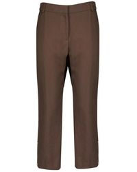 IRO - Broeken ,Bruin ,Katoen Cropped Broeken - Lyst