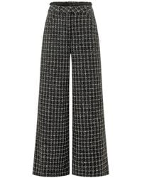 MSGM - Broeken ,Zwart ,Broek Met Hoge Taille En Wijde Pijpen - Lyst