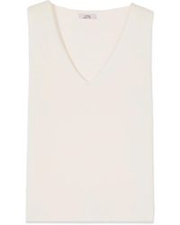 Oltre - Tops ,Wit ,Nylon Seamless Knit Top - Lyst