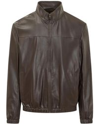 BOSS - Leather Jackets - Lyst