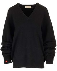 Tory Burch - Wool V-Neck Sweater - Lyst