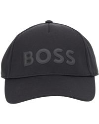 BOSS - Accessoires ,Zwart ,Raised Logo Baseball Cap - Lyst