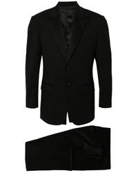 Lardini - Kostuums ,Zwart ,Wol Smoking - Lyst