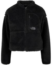 The North Face - Fitness ,Zwart ,Zwarte Teddy Fleece Jas - Lyst