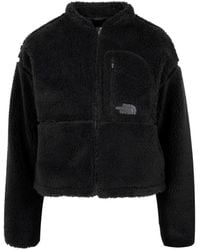 The North Face - Fitness ,Zwart ,Zwarte Teddy Fleece Jas - Lyst