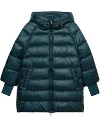 Oltre - Jassen ,Groen ,Polyester Midi Donsjas Met Capuchon - Lyst