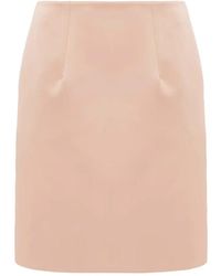 Chloé - Rokken ,Roze ,Satijn Korte Kokerrok Van Technische Duchesse-Satijn - Lyst