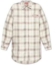 DIESEL - Kleedjes ,Grijs ,Shirt Dress D-Dalis-Q1 - Lyst