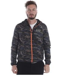 EA7 - Jassen ,Veelkleurig ,Polyester Zip Jacket - Lyst