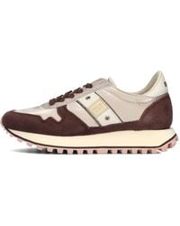 Blauer - Taupe Leder Damen Sneakers Millen03 - Lyst