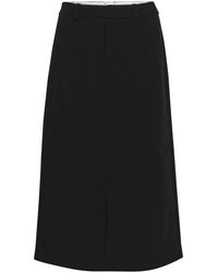 Part Two - Rokken ,Zwart ,Polyester Elegante Zwarte Midi Rok - Lyst