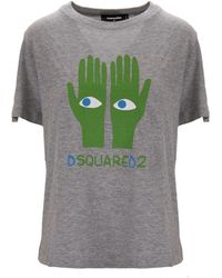 DSquared² - Graphic T-Shirt Met Ronde Hals - Lyst