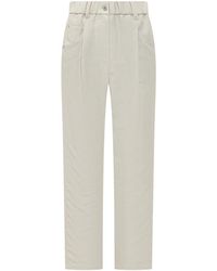 Brunello Cucinelli - Fluid Twill Baggy Broek - Lyst