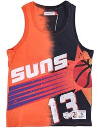 Mitchell & Ness - Fitness ,Veelkleurig ,Katoen Steve Nash Nba Tie Dye Tank - Lyst