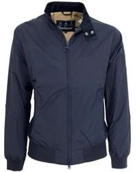 Barbour - Jassen ,Blauw ,Nylon Blauwe Royston Jas Lichtgewicht Nylon - Lyst