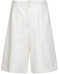 Jacquemus - Korte Broeken ,Wit ,Wol Long Shorts - Lyst