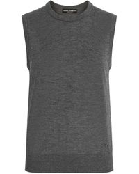 Dolce & Gabbana - Dolce & Gabbana Textured Sleeveless Top - Lyst