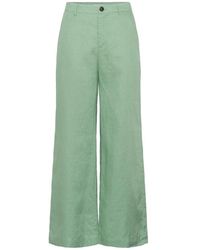 Part Two - Broeken ,Groen ,Linnen Wijde Linnen Broek - Lyst
