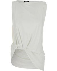 Jacquemus - Weißes Top Mit Quadratischem Ausschnitt Und Cut-Out - Lyst