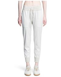 James Perse - Broeken ,Katoen Lyocell Katoenen Jersey Elastische Taille Broek - Lyst