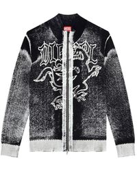 DIESEL - Truien & Vesten ,Zwart ,Katoen K-Lauros Cardigan - Lyst