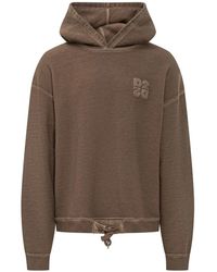 DSquared² - Hoodies & Sweatvesten ,Bruin ,Relax Fit Hoodie - Lyst