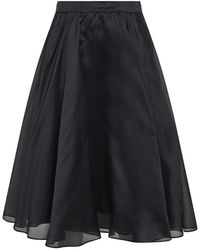 Max Mara - Rokken ,Zwart ,Katoen Ecalle Silk Skirt - Lyst