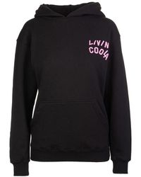 LIVINCOOL - Hoodies & Sweatvesten ,Zwart ,Jet Artwork Hoodie La - Lyst