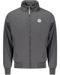 North Sails - Jassen ,Zwart ,Polyester Zwarte Polyester Bomberjack Met Zakken - Lyst