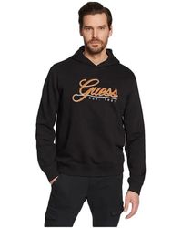 Guess - Hoodies & Sweatvesten ,Zwart ,Stijlvolle Hoodie Sweatshirt - Lyst