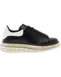 Alexander McQueen - Zapatillas negras con suela transparente de gran tamaño - Lyst