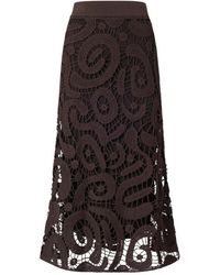 Pinko - Maestrale Crochet Midi Rok - Lyst