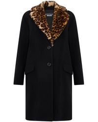 Moschino - Elegant Jas Met Bontkraag - Lyst