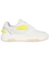 MSGM - Schoenen ,Wit ,Leer Lage Leren Sneakers - Lyst