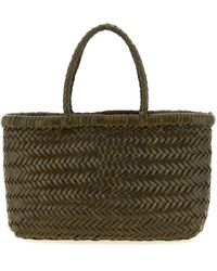 Dragon Diffusion - Tassen ,Groen ,Leer Flat Gora Mini Handtas - Lyst