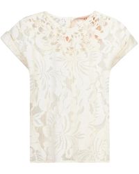 N°21 - Ecru bluse aus baumwollmischung - Lyst