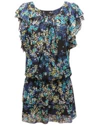 Hanita - Kleedjes ,Veelkleurig ,Italiaanse Jurk H.V 517.013 Zwart - Lyst