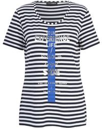 Doris S - Blau-Silber Motiv Shirt - Lyst